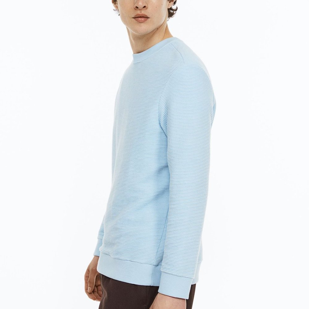 Regular Fit Ribbed Sweatshirt - Picture 5 of 6